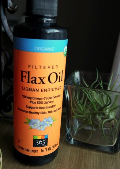Get healthy fats from Flax oil! Drizzle over salads or soups.