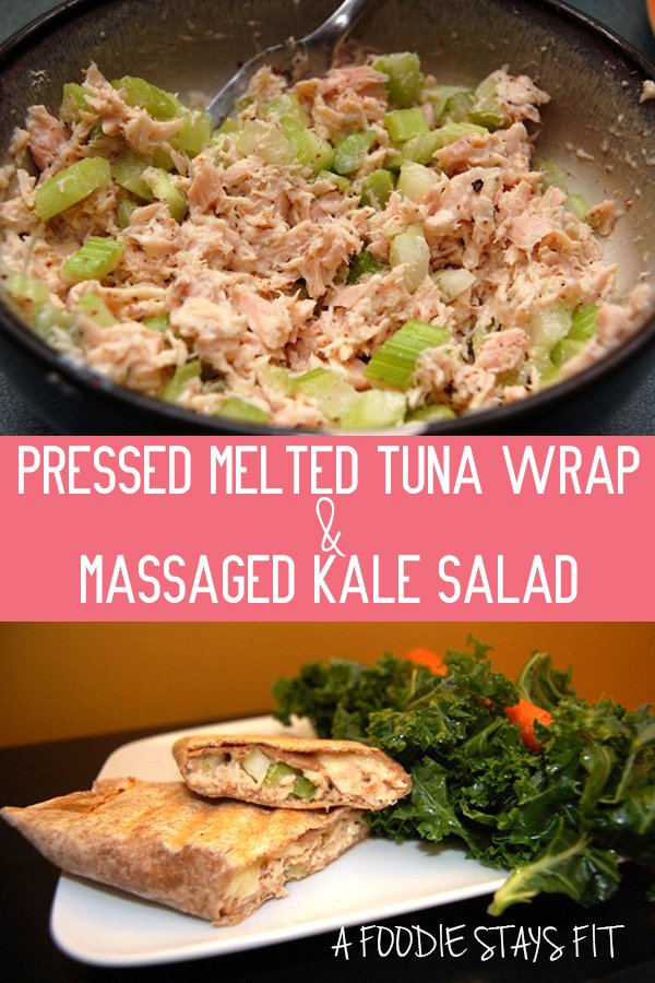 Pressed Melted Tuna Wrap & Massaged Kale Salad