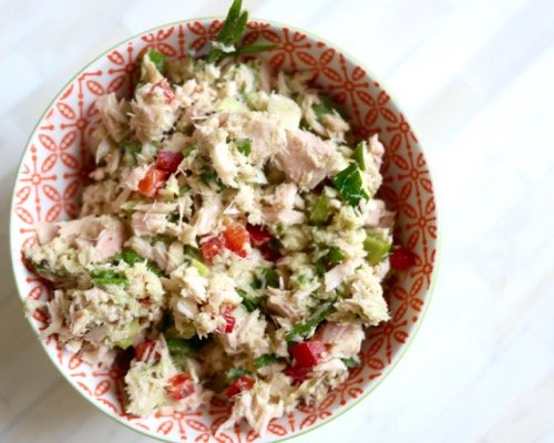 Healthy mayo-free tuna salad