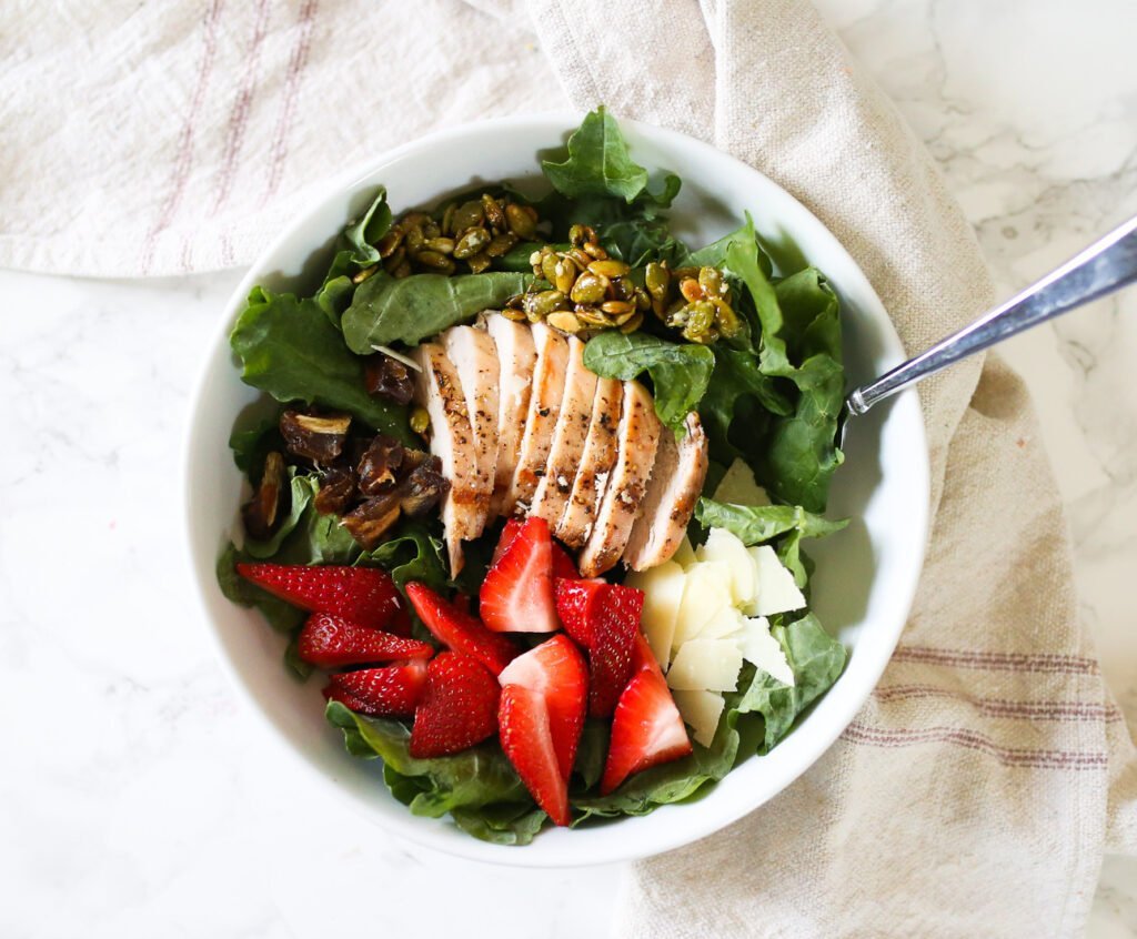 Kale Salad w/ Strawberries