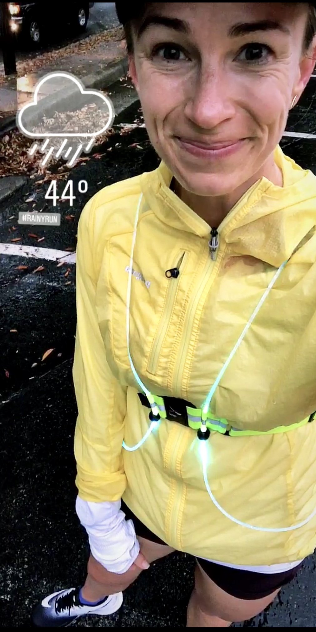 what to wear running in the rain