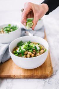 White Chicken Chili Recipe with lime