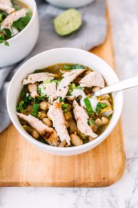 hearty White Chicken Chili Recipe with lime