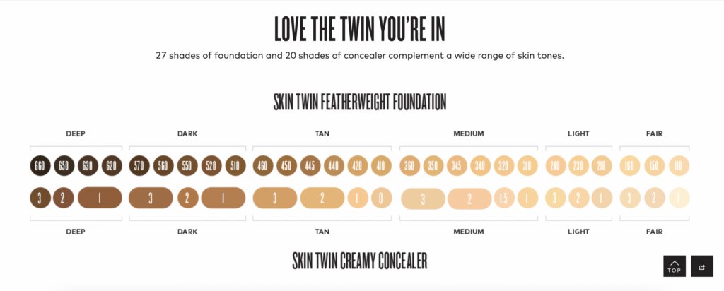 Beautycounter Skin Twin shades range