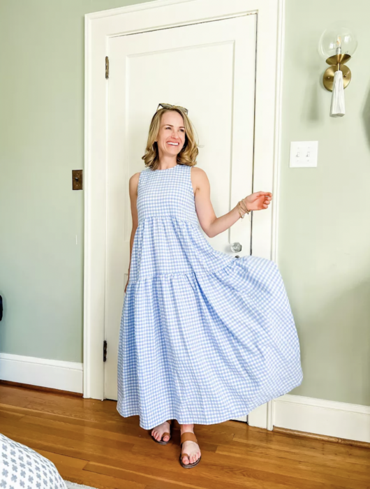 blue gingham dress | 5 Must Have Dresses for a Timeless Flattering Wardrobe