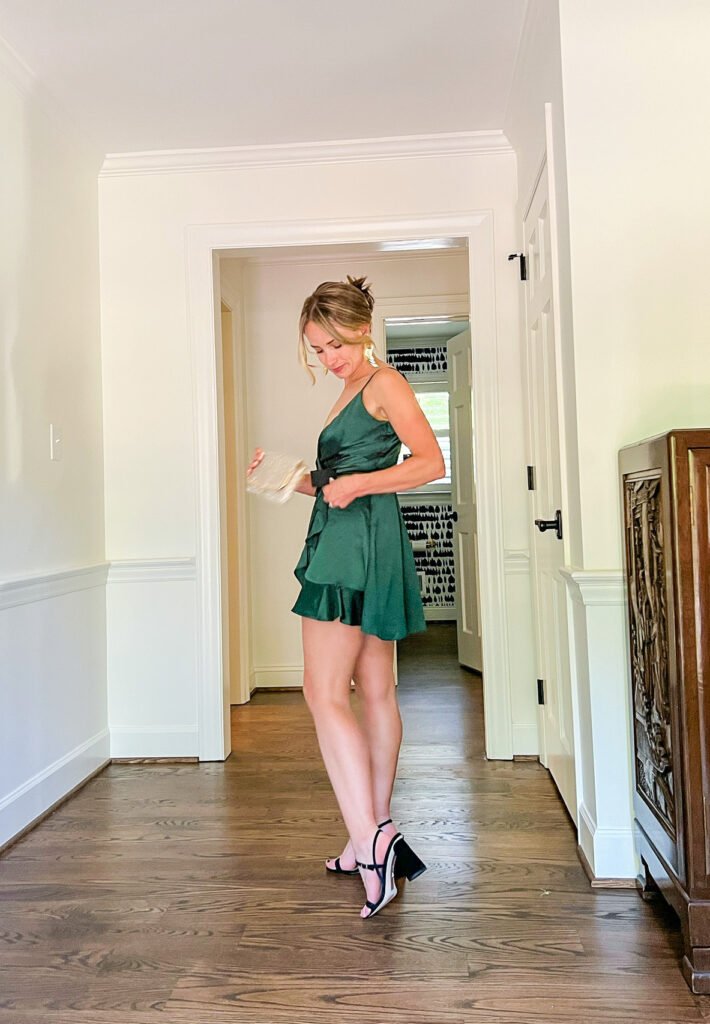 Green Cocktail Mini dress